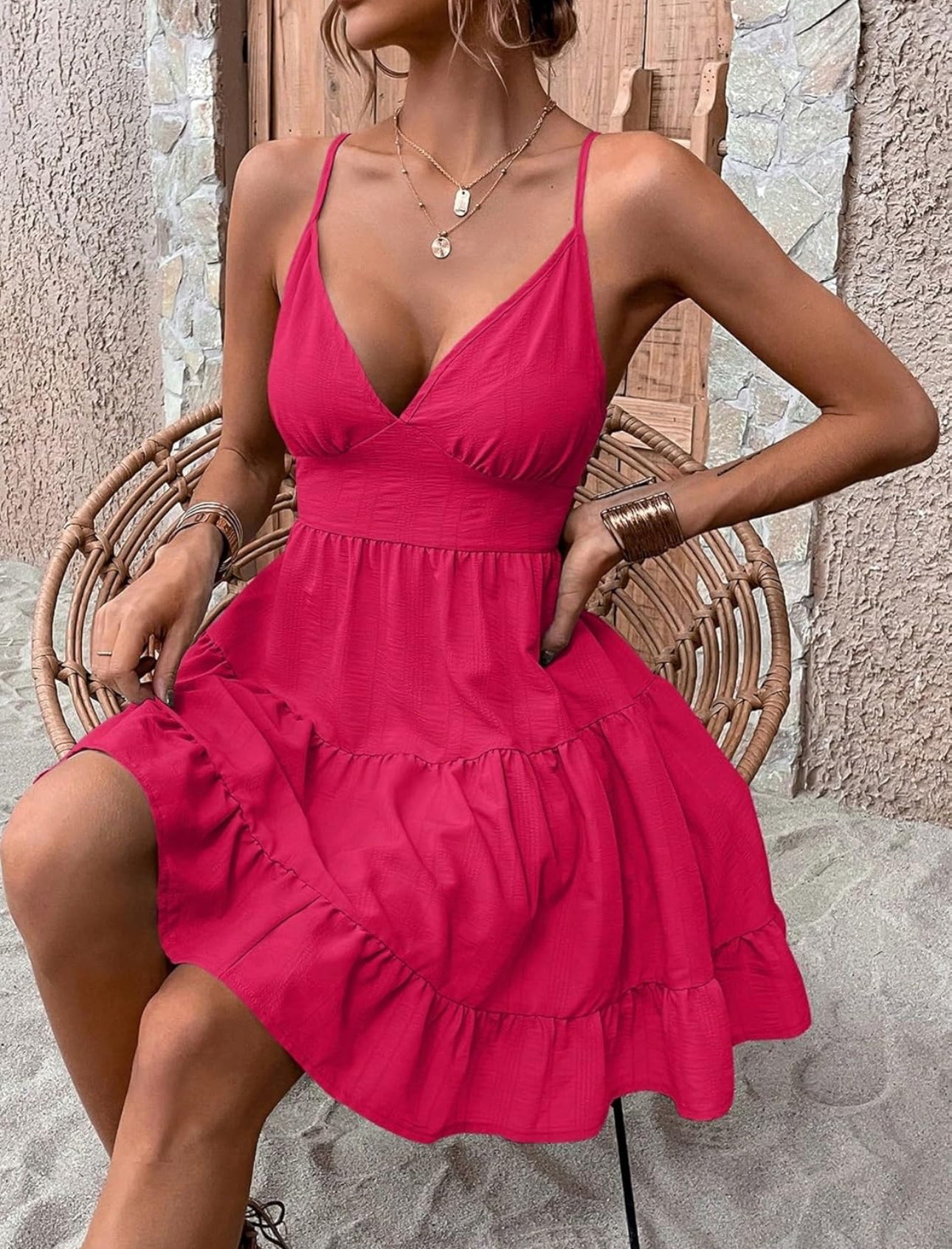 Solid Spaghetti Strap Cami Sleeveless Hot Colours Women Dresses