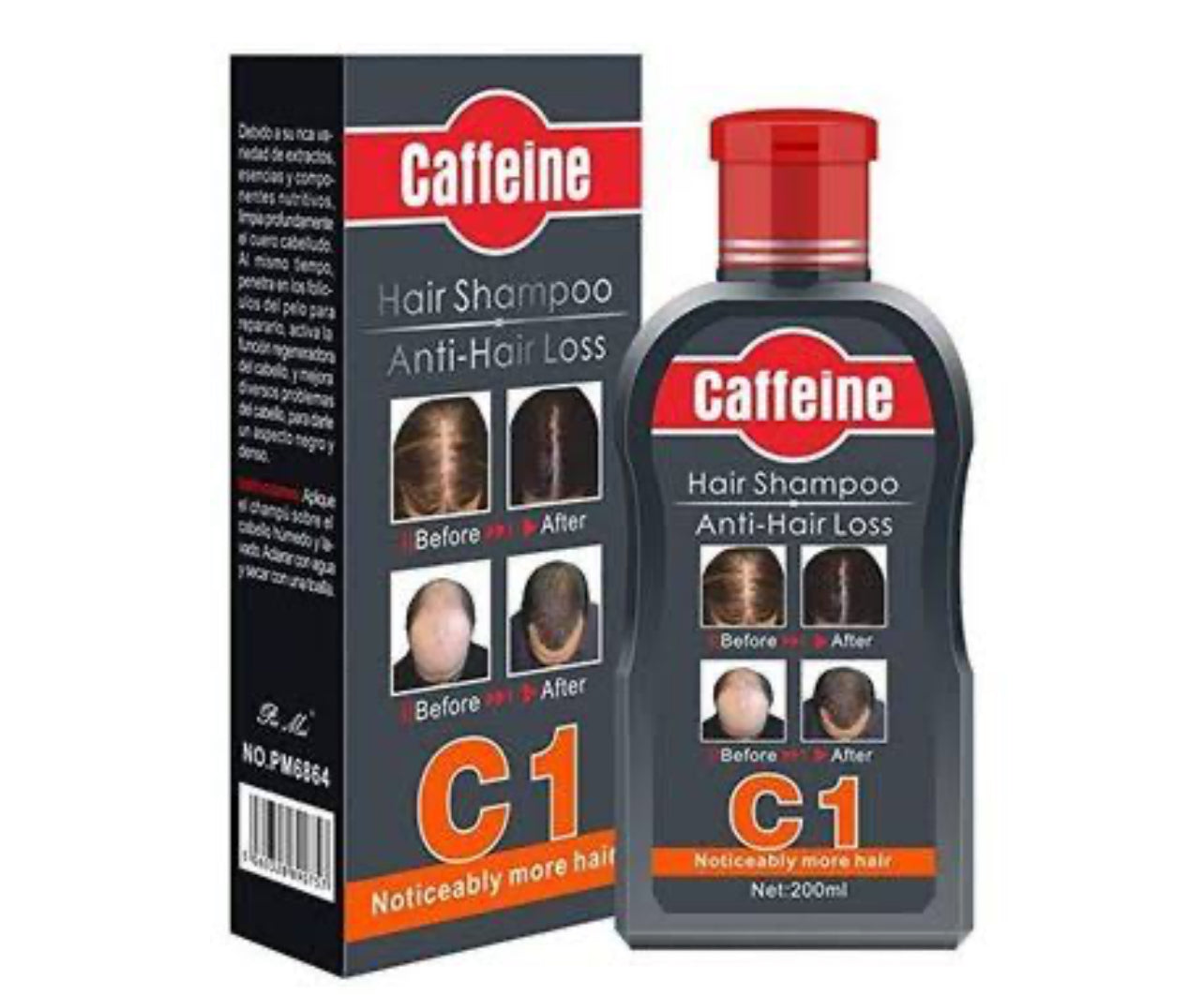 Caffeine Hair Shampoo Black Anti Hair Loss-200ml