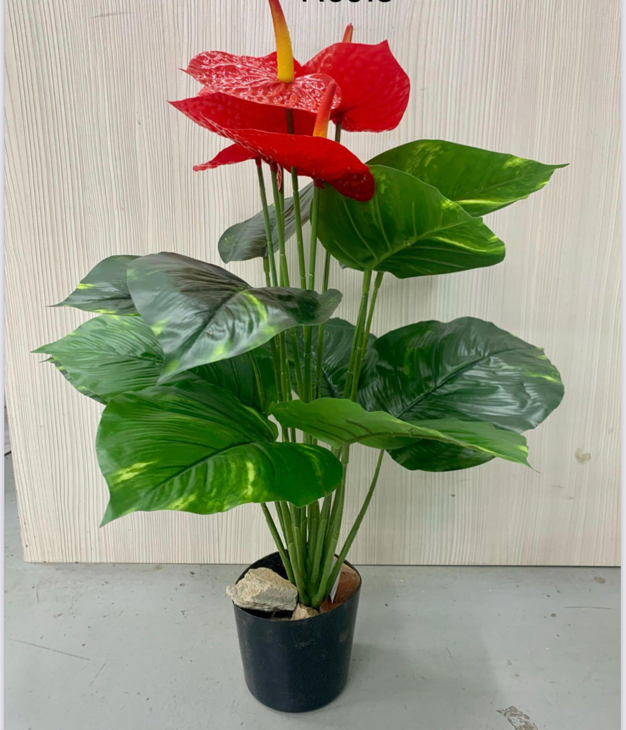 Artificial Plants Red Palm Flowers Imitation Anthurium Green Plants for Home - 70cm