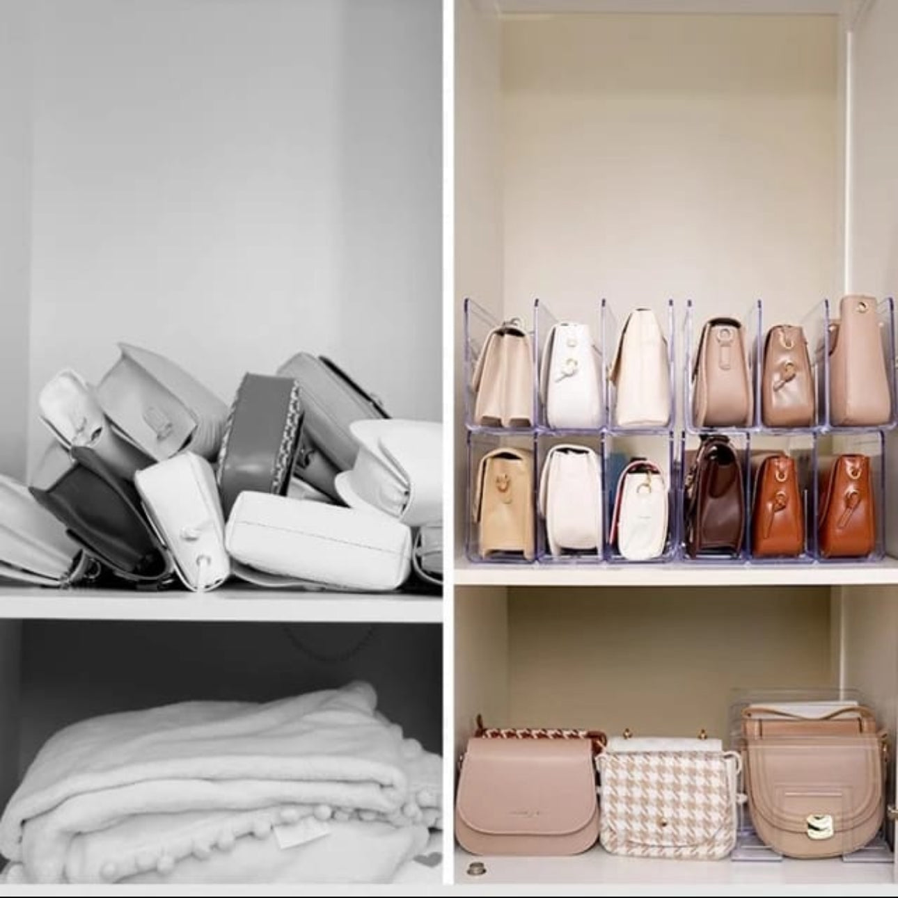 Acrylic Grid Handbag Organiser 3grid