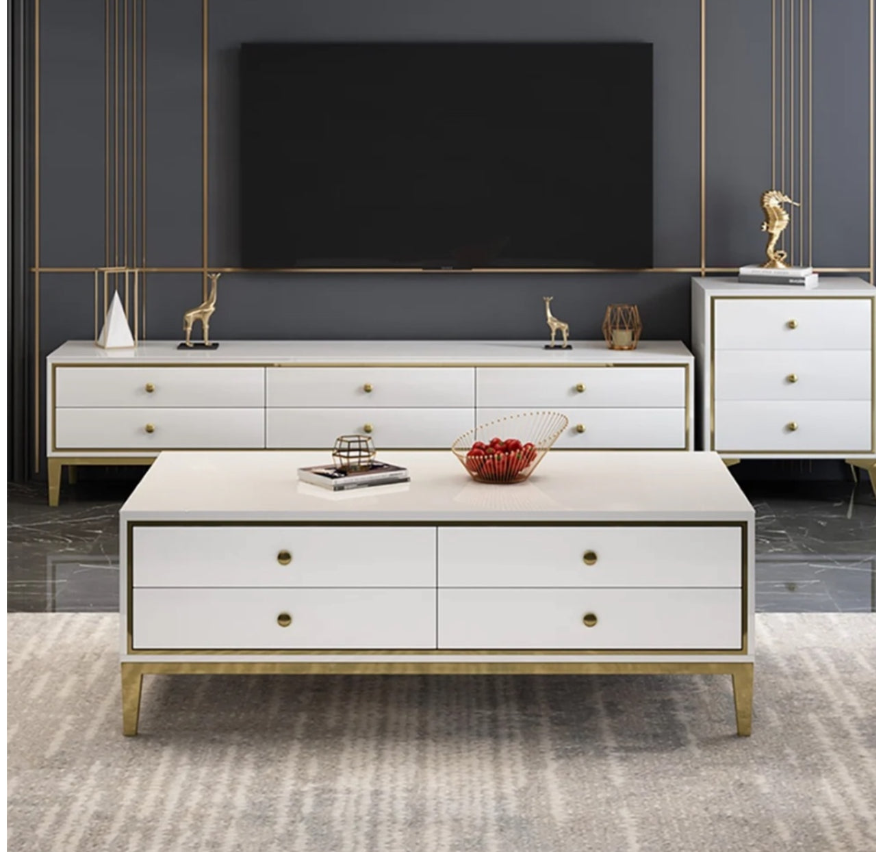 MFurn Luxury TV Stand & Coffee Table 2pc