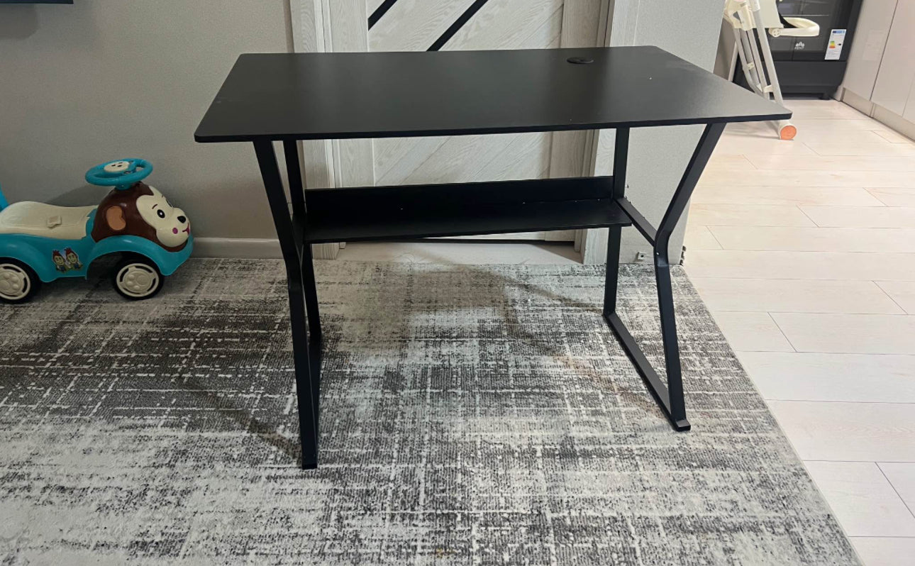 MFurn Computer Desk With Under-Shelf K Shape Leg-Available In Black or White