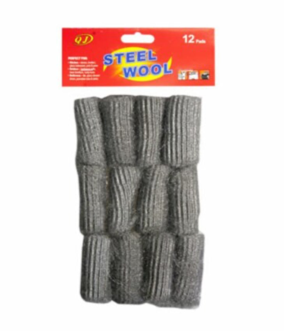 Steel Wool - Scouring Pads 12pc Pack