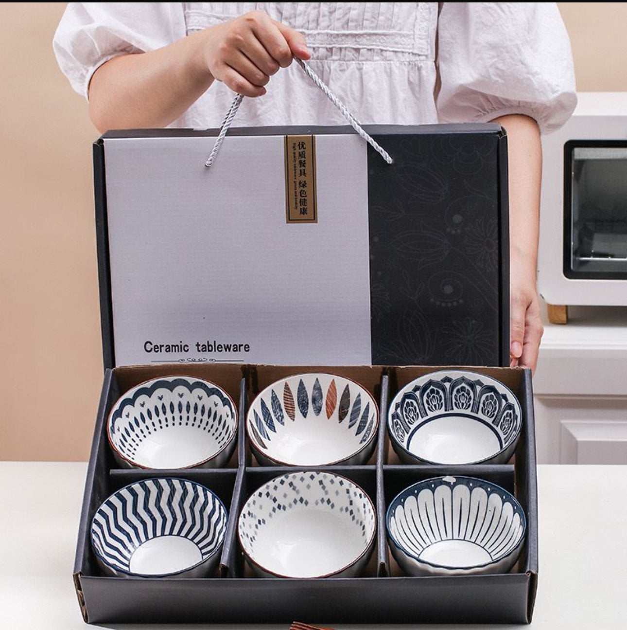 Japanese Bowls Set Of 6pc