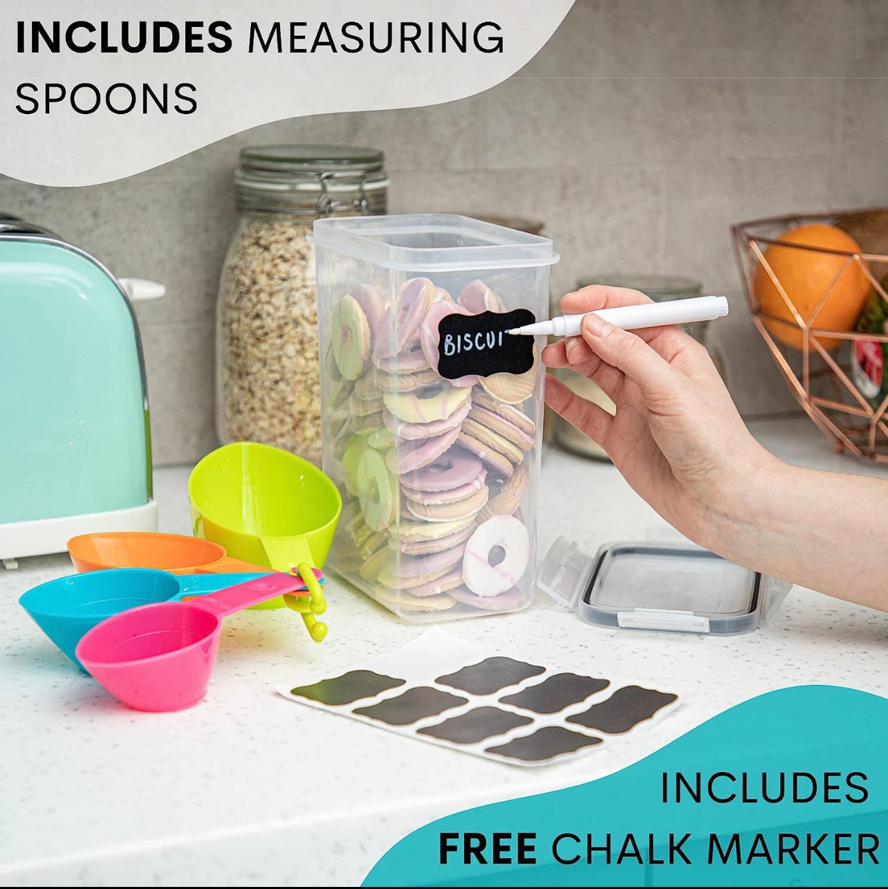 Food Storage Container Set 8pc Airtight