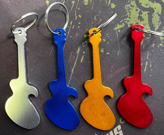 Assorted Key Chain Bottle Openers Guitar Shape