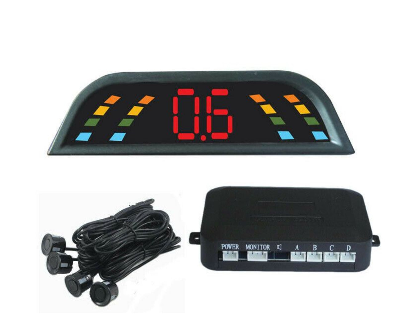 LED Display Car Parking System With 4 Reverse Sensors
