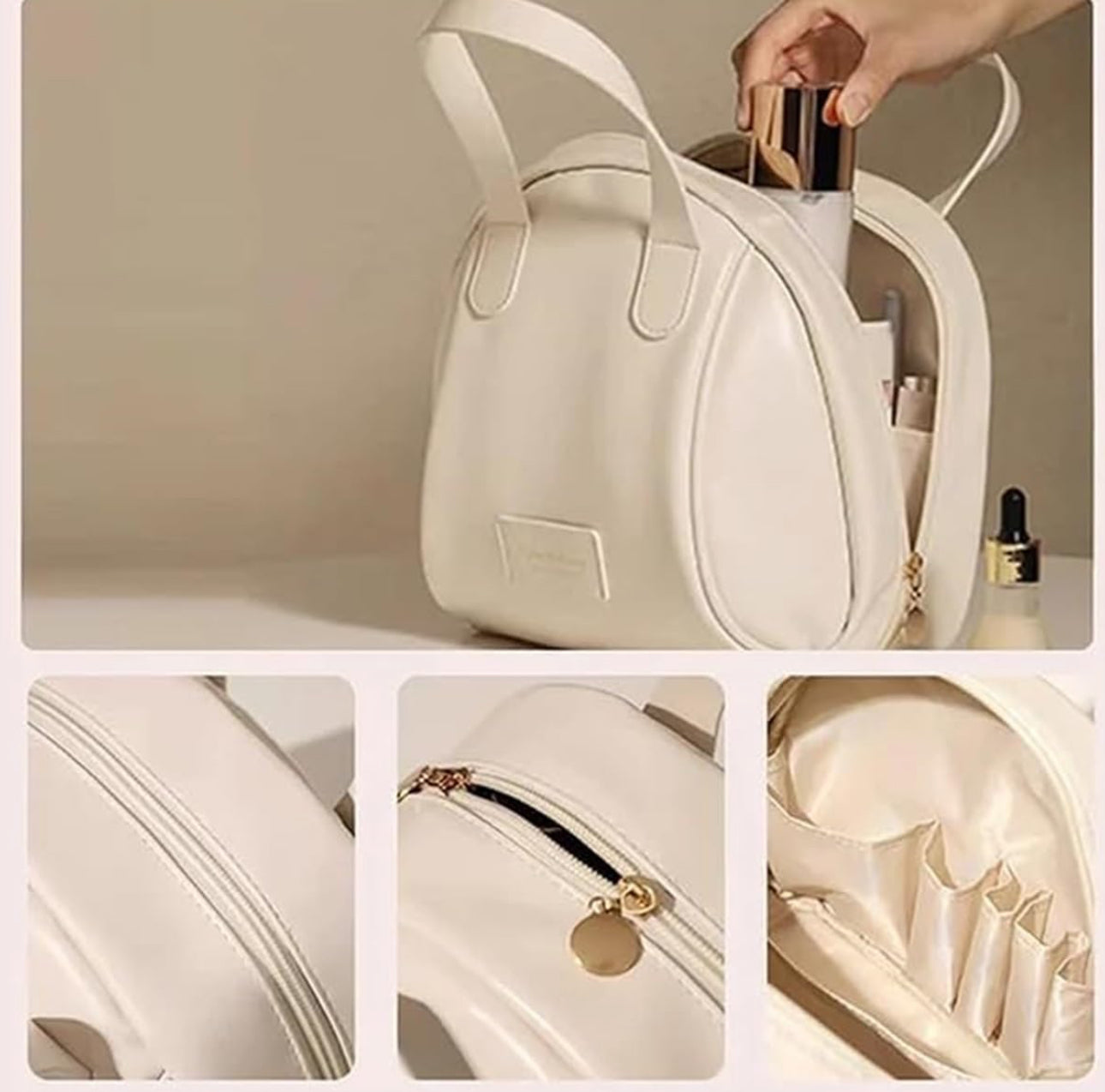Multi-Layered Shell-Shaped Cosmetic Bag, PU Large Capacity Travel Makeup Bag, 2024 New Premium Make up Bag Various Options