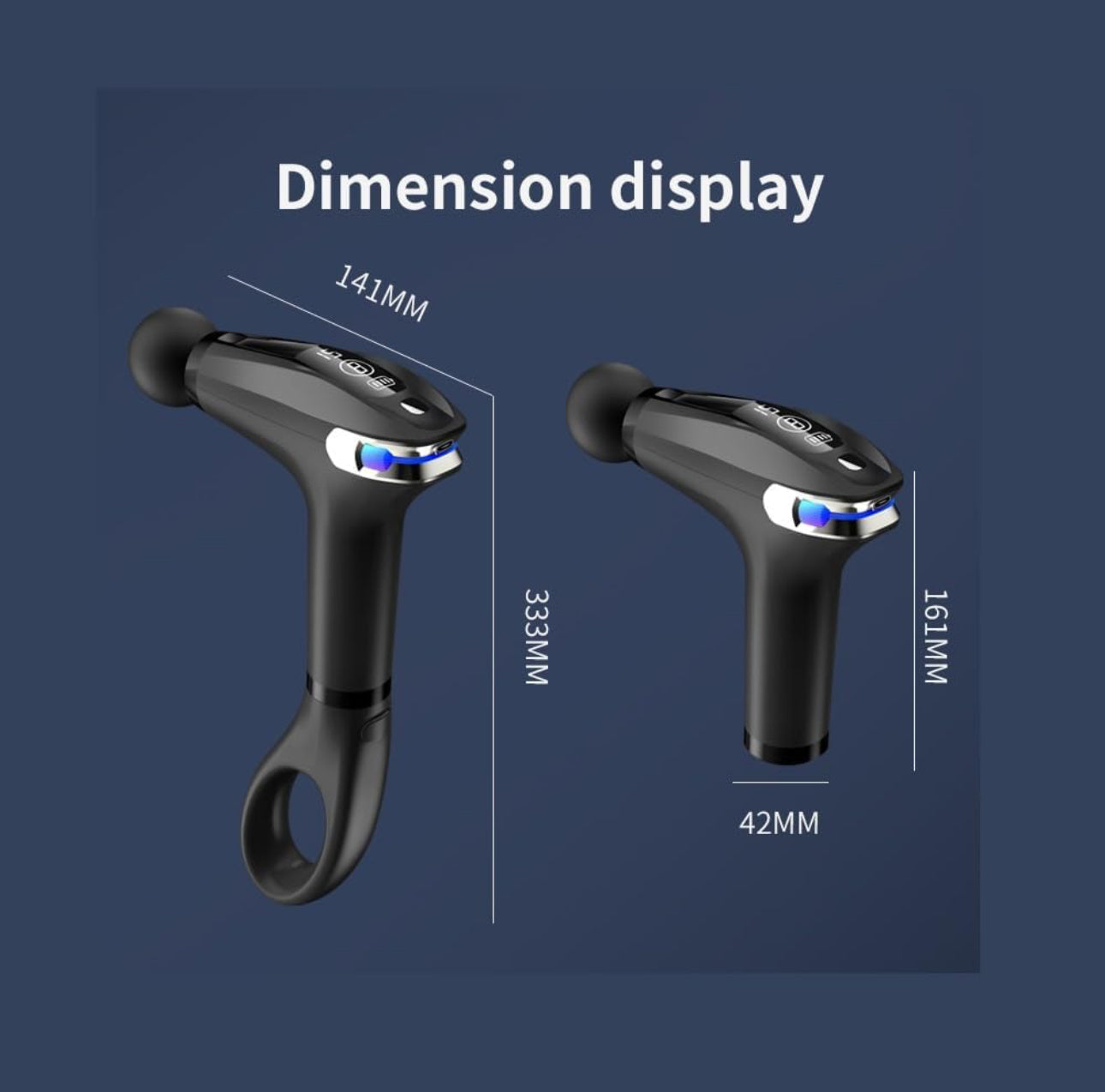 Percussion Massage Gun PRO with Extended Handle, Massager for Muscle with 8 Speeds &LED Screen &4Massage Heads, Massage Gun Deep Tissue AI Intelligent Control Chip Intellige(Black)