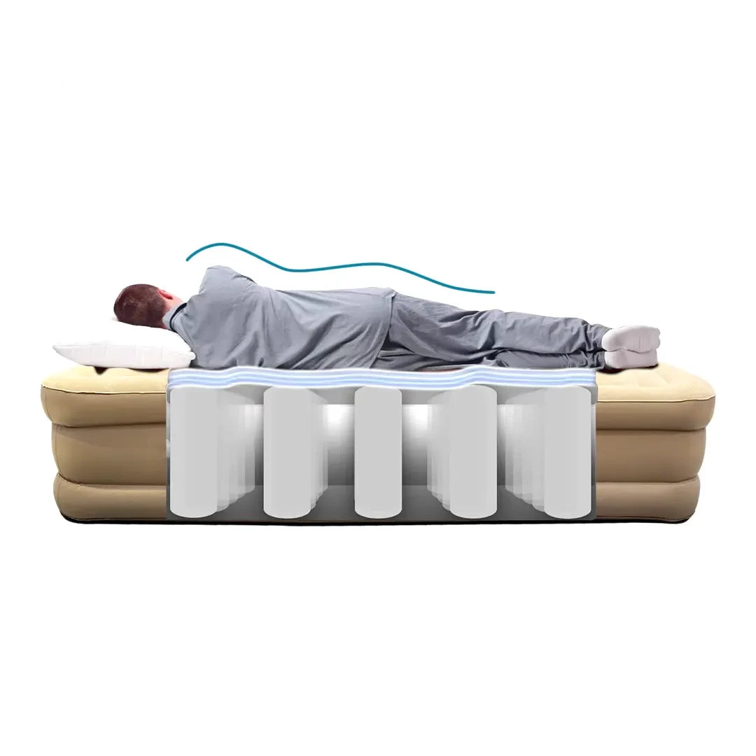 Inflatable Air Mattress with Pump & Accessories (Single / Double)