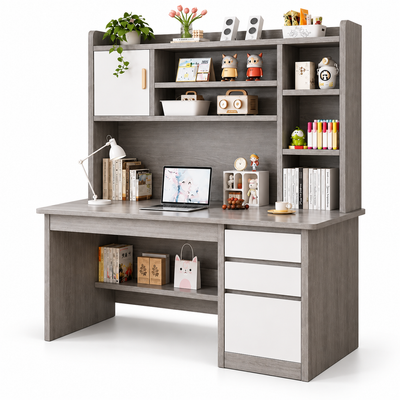 MFurn Home Office Desk with Hutch – 120cm XF00147