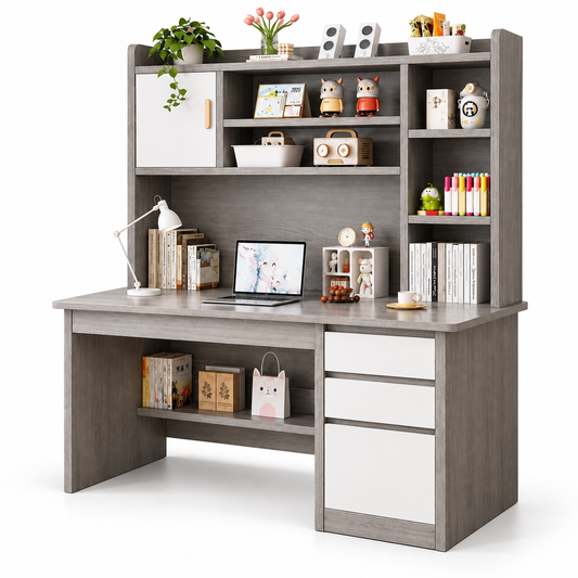 MFurn Home Office Desk with Hutch – 120cm XF00147