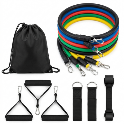 11-Piece Resistance Bands Set – Ultimate Home Gym Workout Kit