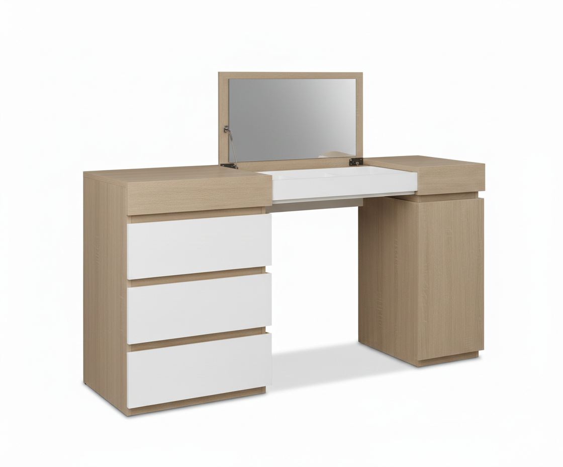 MFurn Modern Minimalist Vanity Desk – Dressing Table with Storage