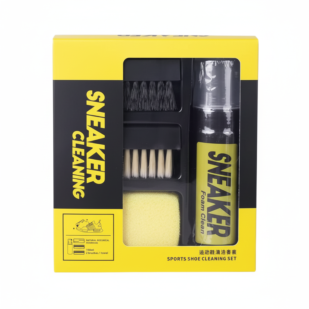 Waterless Shoe Cleaner Foam Kit 150ml with Brush Set & Cleaning Cloth