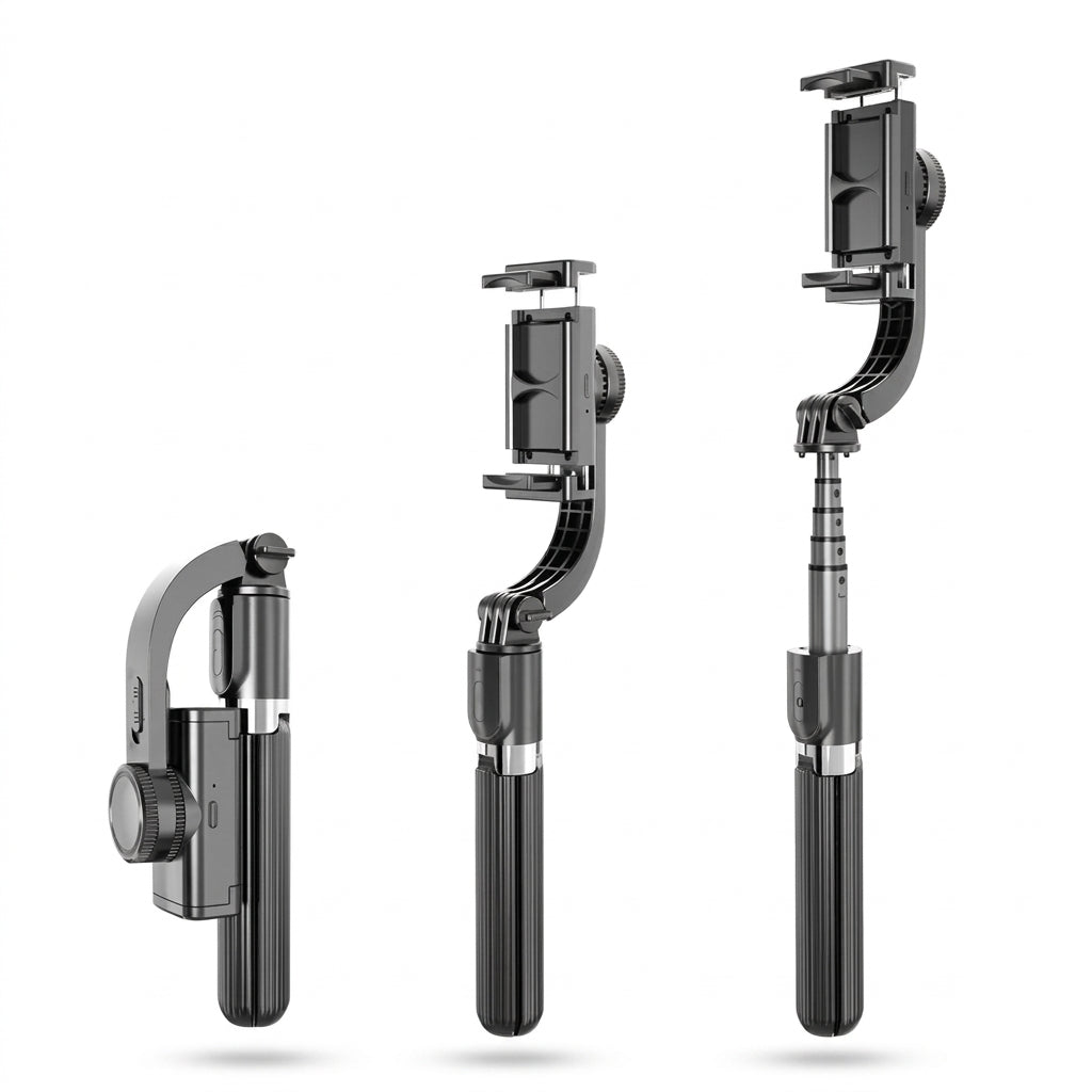 Mtech Gimbal Stabilizer Stand Anti-Shake Bluetooth Remote Selfie Stick Tripod
