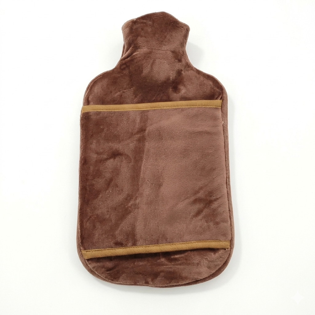 Soft-Touch Hot Water Bottle with Hand Warmer pockets 200ml
