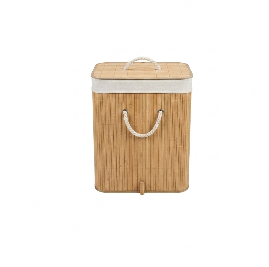 MHome Spacious Bamboo Laundry Basket