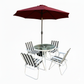 MFurn Angelique 7-Piece Outdoor Patio Dining Set with Umbrella