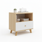 MHome Modern Single-Drawer Nightstand – Scandinavian Minimalist Design