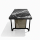 MFurn Luxury Minimalist Coffee Table – Ceramic Stone Top & Steel Base