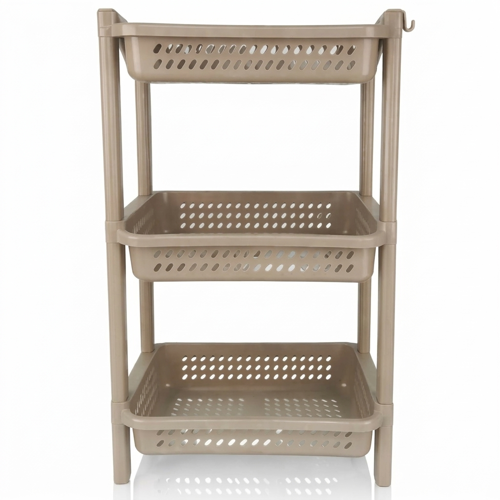 Tiered Multi-Purpose Plastic Storage Rack