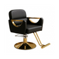 MFurn Luxury Hydraulic Salon Styling Chair – Modern Barber & Hairdresser Chair – Black & Gold