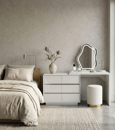 Aura Modern Vanity Set with LED Mirror
