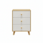 MHome 3-Drawer Wooden Nightstand – Bedroom Storage Chest
