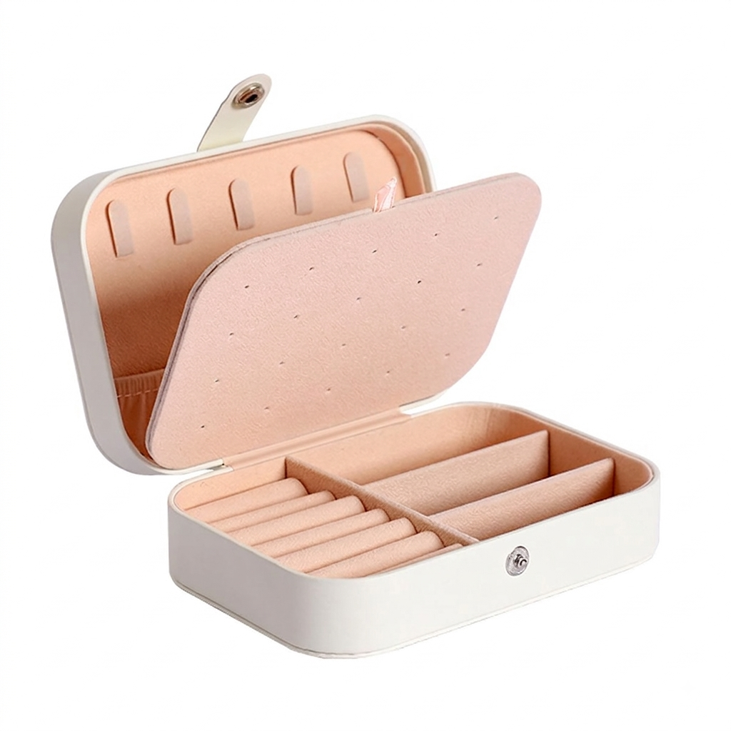 Portable Travel Jewellery Case With Mirror