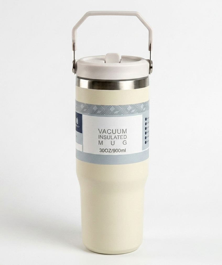 MHome Vacuum Stainless Steel Beer Pint With Carry Handle 900ml