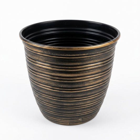 Elegant Ribbed Planter PVC Plastic