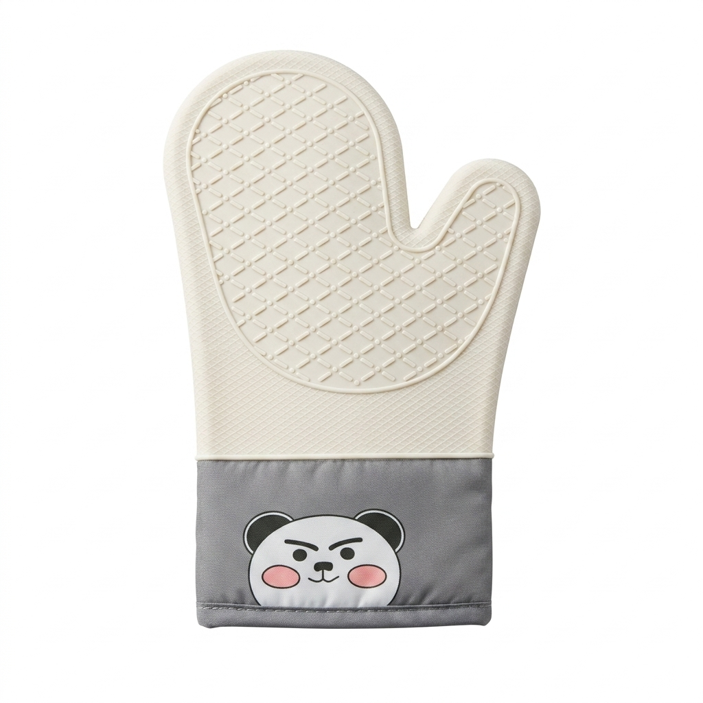 Panda-Themed Silicone Oven Mitt