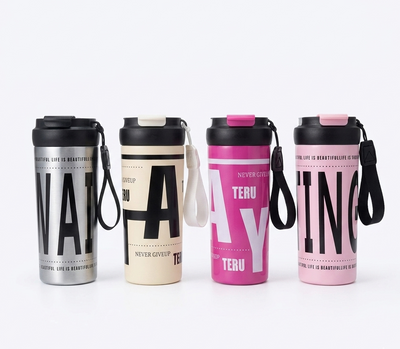 MHome Stainless Steel Double Lid Tumbler