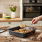 MHome Square Marble Coating Baking Pan with Handle