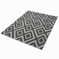 MHome Black & Grey Monochrome Diamond Geometric Area Rug – 150 × 200 cm