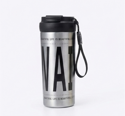 MHome Stainless Steel Double Lid Tumbler 600ml