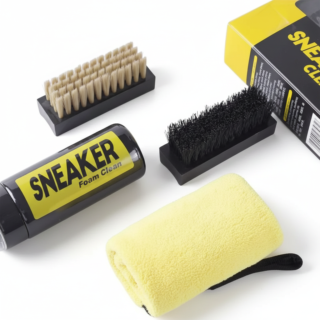 Waterless Shoe Cleaner Foam Kit 150ml with Brush Set & Cleaning Cloth