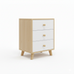 MHome 3-Drawer Wooden Nightstand – Bedroom Storage Chest