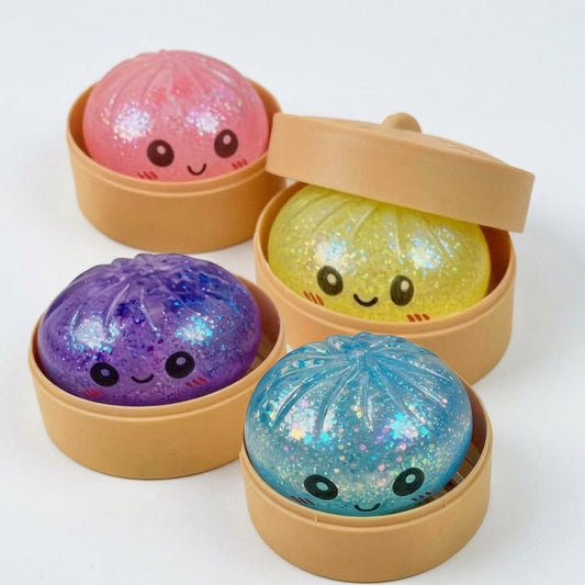 Mystery Mini Glitter Dumpling Squishy Toy, Ages 3+
