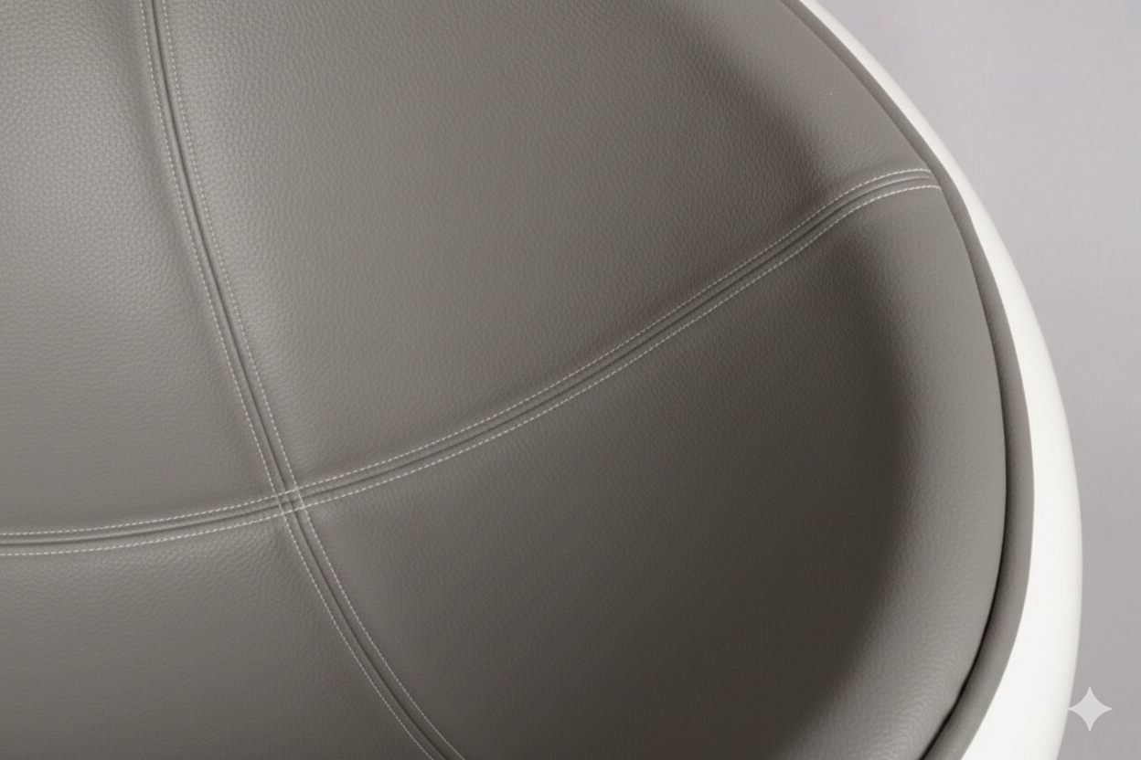 MFurn Swivel Egg Pod Chair Retro Semi-Circular Ball Chair with Mustard Seat