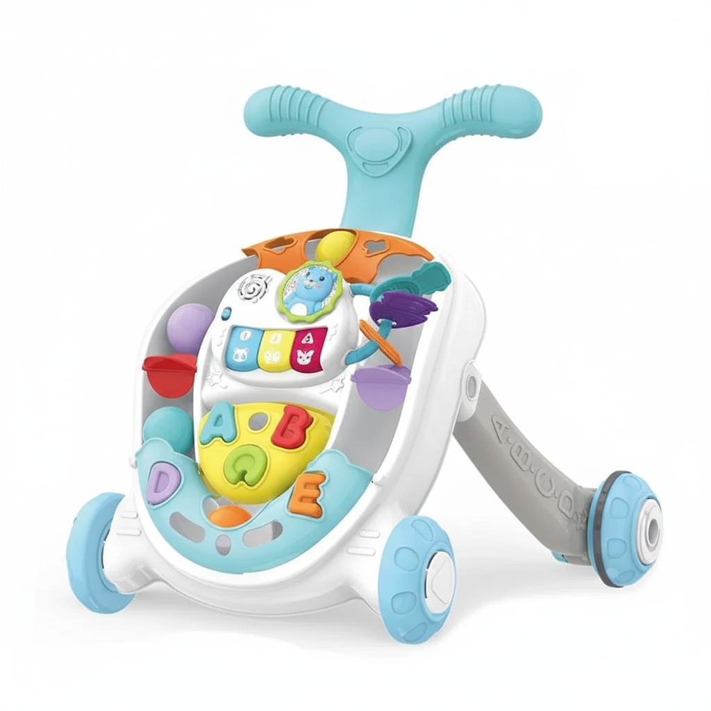 MKids 3-in-1 Multifunctional Baby Walker with Rolling Ball Game & Musical Toy