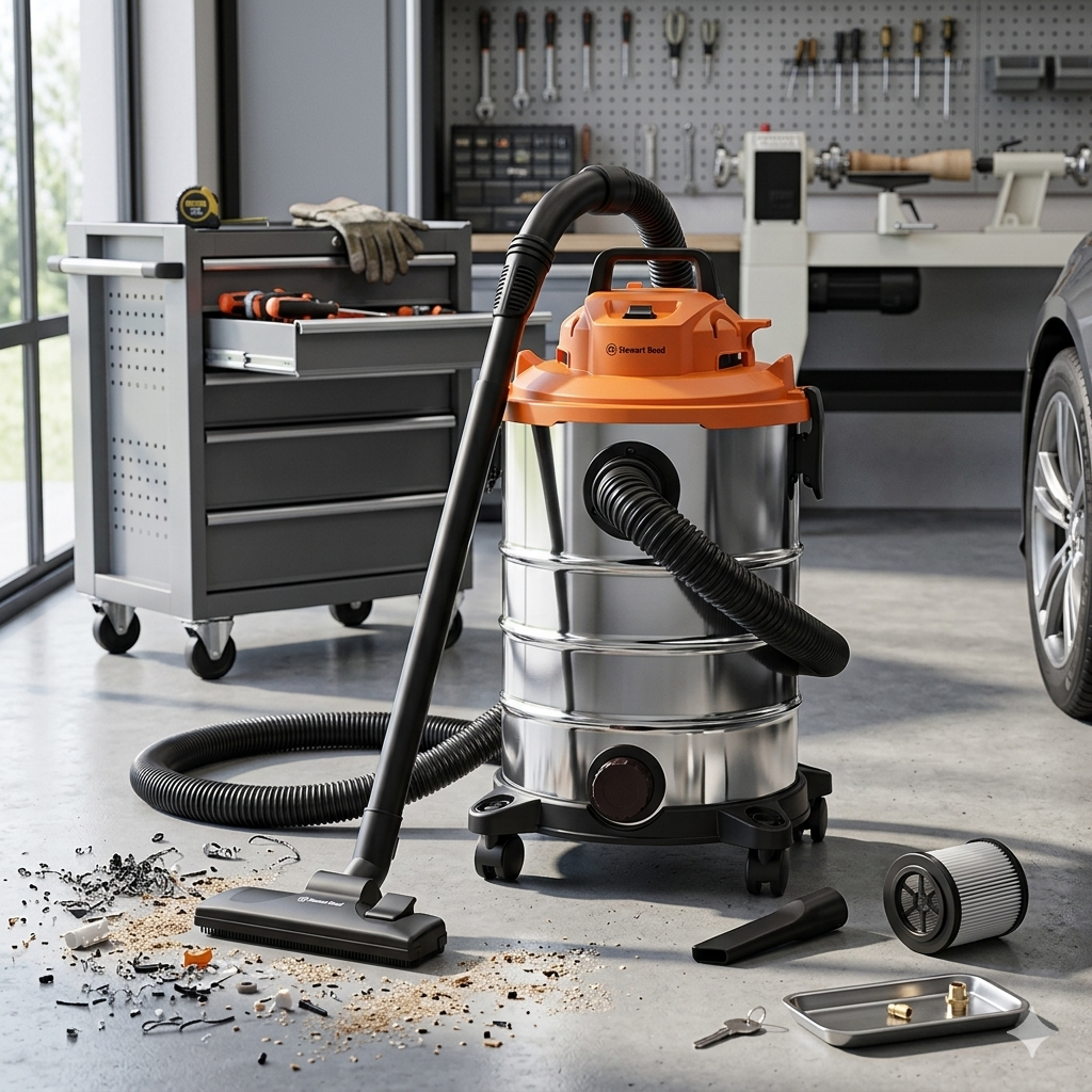 Bennett Read 15L Vacuum Cleaner Wet & Dry (Black, Silver, Orange)