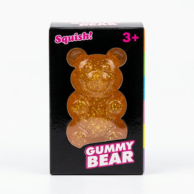 Glitter Gummy Bear Squishy Toy - Various Colors