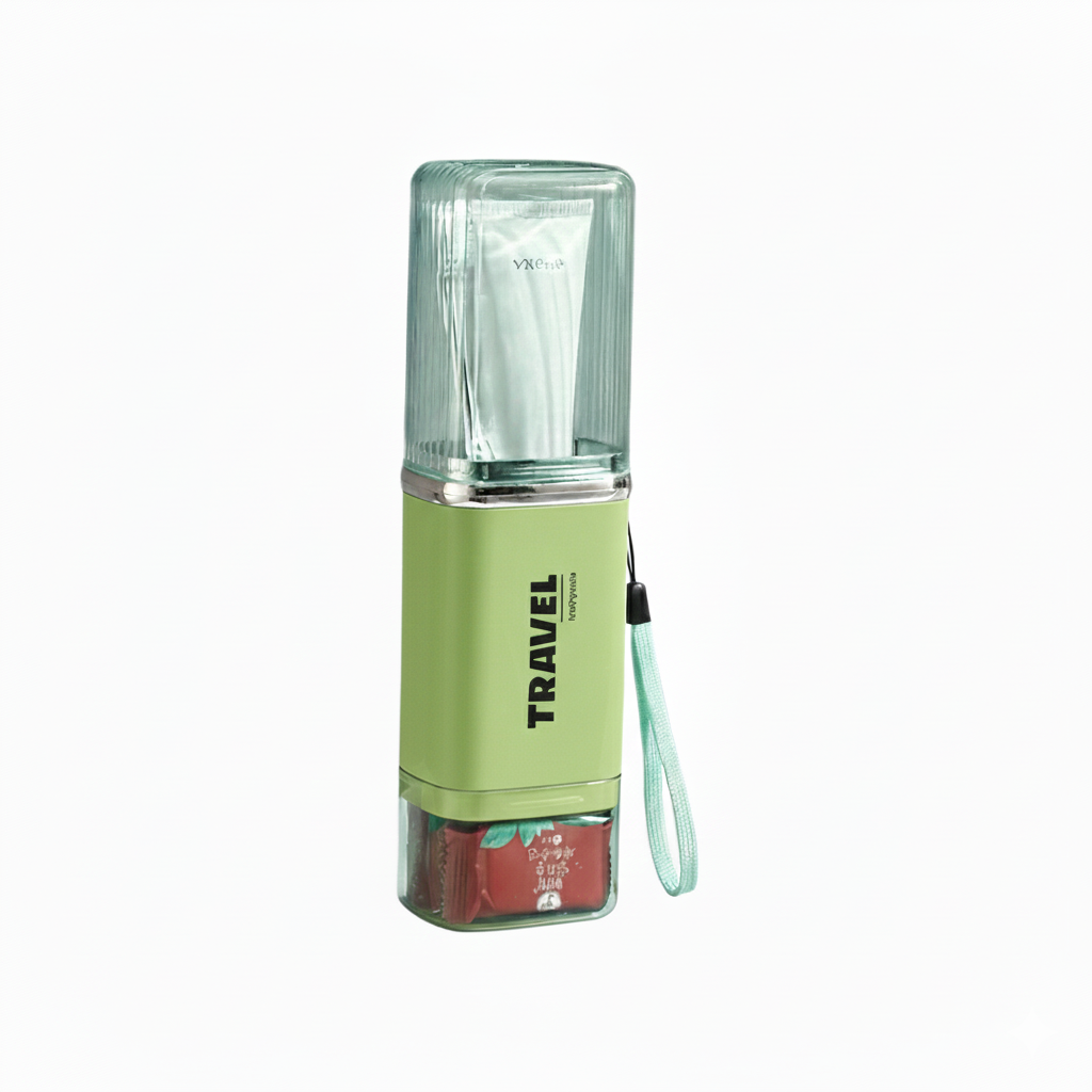 MHome 2-in-1 Travel Toothbrush Holder & Cup