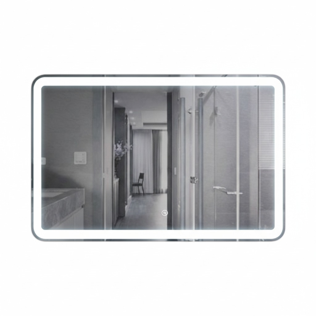 Rectangular Full-Length LED Mirror – 120 × 80 cm (2-Pin Plug)