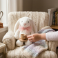 MBABY Plush Bunny Stuffed Animal – Ultra-Soft Pink Long-Eared Rabbit for Kids & Nursery Decor