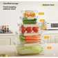 MHome 5-in-1 Clear Fridge Storage Organizer Set – Stackable Kitchen Storage Containers