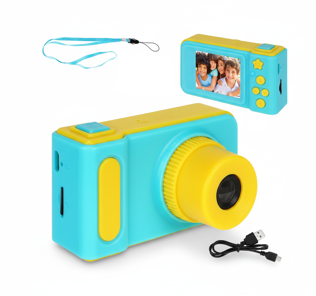 MKids Baby Mini Digital Camera for Kids – 1080P Video, 2-Inch Screen, Micro SD Slot