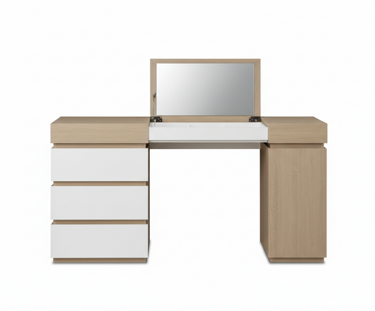 MFurn Modern Minimalist Vanity Desk – Dressing Table with Storage